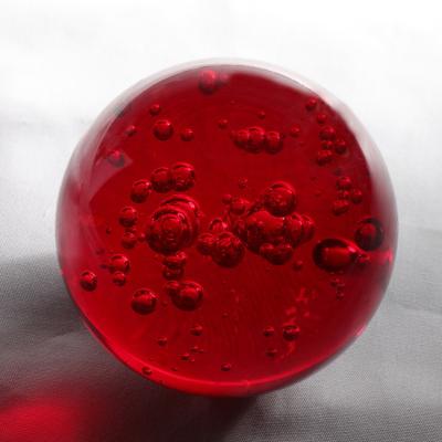 China Europe Red Crystal Heavy Glass bubble Sphere ball MH-Q0239 for sale