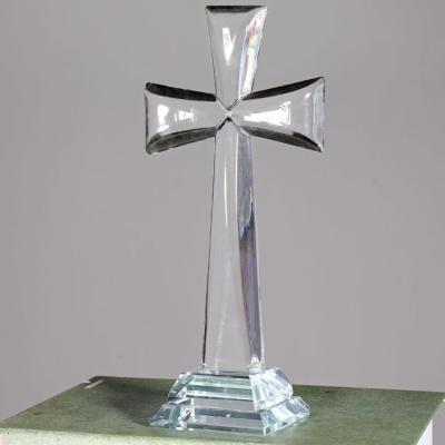 China CLASSIC Clear Glass Stand Crystal Cross MH-15549 for sale