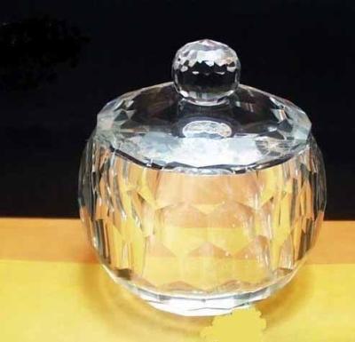 China Europe Round Crystal Glass Jewelry Trinket Box MH-QT0012 for sale