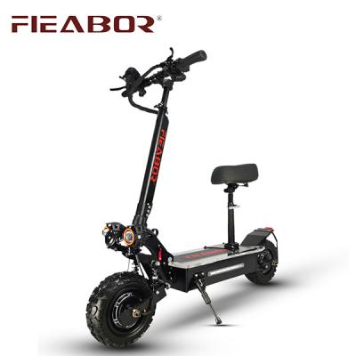 China Fieabor Q06plus 11 inch 80kmh unisex electric scooter 5600w 60v with seat and acrylic for sale