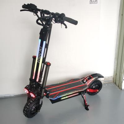 China Customized Wholesale Unisex Off Road Big Performance 72V 6000w Lithium Battery Powerful Foldable Electric Scooter with Optional Seat for sale