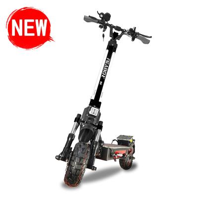 China Amazing unisex scooter! 2021 Newest Double Strip LED Adult Folding Electric Scooters Colorful Light Double Motors for sale