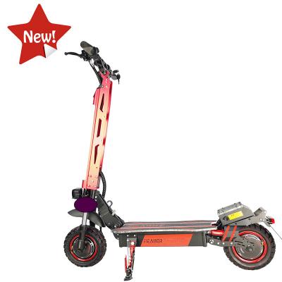 China Double Motors Stunning Lights 2021 52v Off Road Fat Tire Unisex Electric Scooter Powerful Adult Scooter for sale