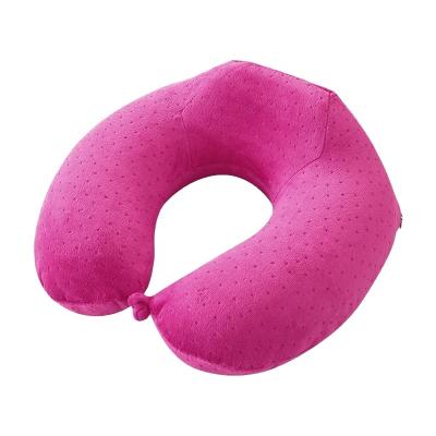 China Anti-Static Memory Foam Travel Neck Rest Comfortable Breathable Airplane Travel U Shape Cover Machine Washable Pillow for sale