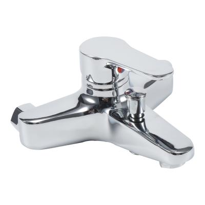 China Single Metered Faucets Bathroom Faucet Handle Sink Basin Mixer Tap White Stainless Steel Modern Faucet for sale