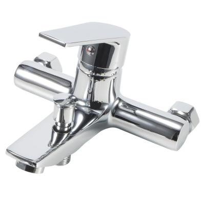 China Hot Sales Cheap Economic Single Handle Bathroom Faucets Zinc Metered Wall Mounted Bath Faucet Mixer Tap for sale