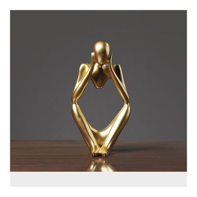 China Modern Contemporary Living Room Ornaments Minimal Home Decoration Gold Home Decorating Accessories for sale