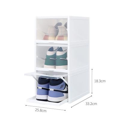 China Wholesale Shoe Storage Boxes Latest Styles Household Sustainable Plastic Shoe Shelf Storage for sale