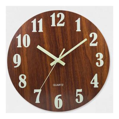 China Retro Antique Wooden Wall Clock Atmosphere Style Digital Wall Clock for sale