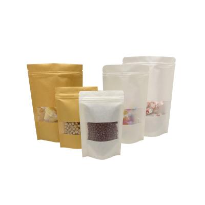 China Sale Food Grade Zipper Doybag Security Stand Up Custom Heat Seal Printed LOW MOQ Tea Food Kraft Paper Bag for sale