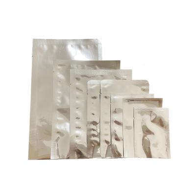 China Silver Food Grade Safety Vacuum Food Grade Aluminum Foil Bag Open Top Mylar Packaging Pouches Bulk Food Storage Heat Seal Bags for sale