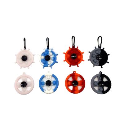 China DD107 Spinning Wheel Luminous Spinner Wheel Silicone Rudder Chain Kids Spinning Finger Spinner Finger Mini Toy Silicone Push Fidget Spinner Toys for sale