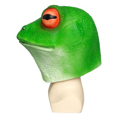 China PVC EE358 Halloween Costume Lizard Latex Dress Adults Full Helmet Frog Snake Animal Face Masks Cosplay Party Head Crawling Mask for sale