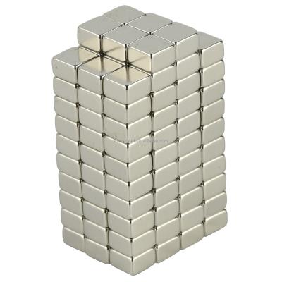 China Industrial Magnet N52 Square Cube Block Super Neodymium Rare Earth Magnet 1 inch for sale