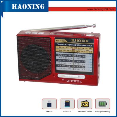 China PORTABLE portable speaker with AM FM multiband radio haoning radio SW1-7 for sale