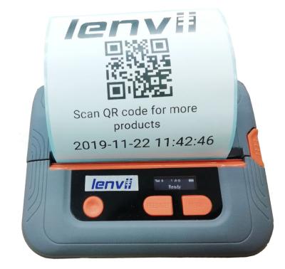 China Portable Orange 4in/110mm BT Thermal Barcode Label and Receipt Ticket Printer | LENVII M421 for sale