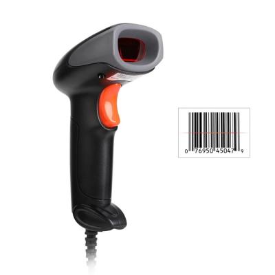 China Factory price wired 1D barcode scanner reader USB handheld barcode scanner, applicable to clothing, goods, express delivery | THE 10*9*8 for sale