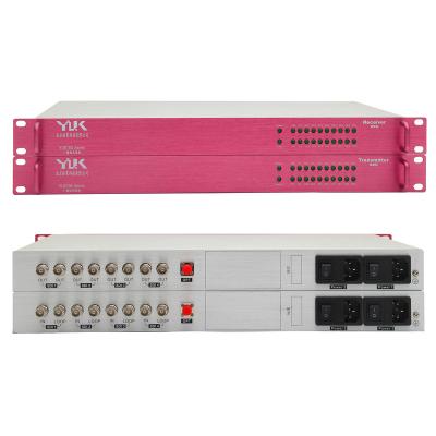 China Video Audio Long Distance Transmission Over 1 RU Rack 3G-SDI Fiber To Fiber Optic Supplementary Converter Single Mode Transmitter And Receiver With Dual Power Supply for sale