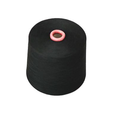 China 32S Anti-bacteria polyester dty black ring spinner yarn dyed china yarn for knitting for sale