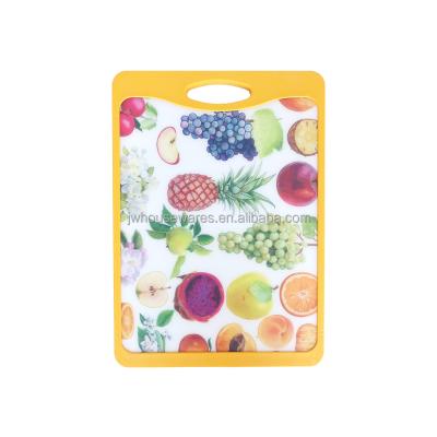 China Sustainable New Idea Organic Kitchen Board Bamboo Printed Chopper Cutting Board Set for sale