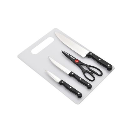 China Sustainable Wholesale 4pc Kitchen Knife Set Sets With Cutting Board for sale