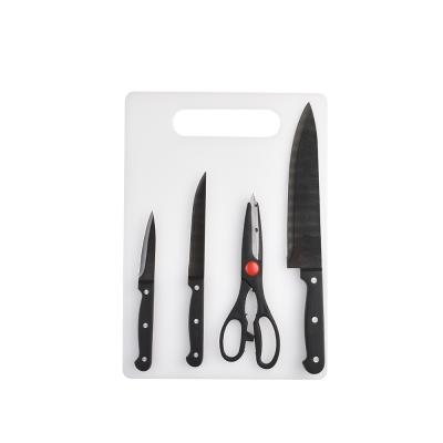 China Sustainable Wholesale 4pc Kitchen Knife Set Sets With Cutting Board for sale