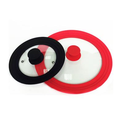 China Sustainable Silicone Rim Tempered Glass Lid For Different Kinds Of Jar for sale