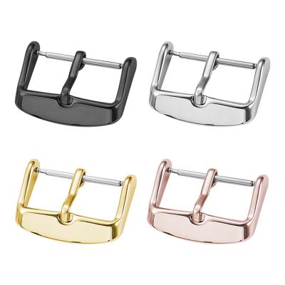 China Business Leisure Watch Accessories Stainless Steel Belt Buckle Pin Fine Watch Strap Metal Electroplating Buckle for sale