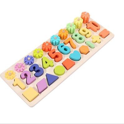 China Environmental Protection Balance Children's Educational Magnetic 5-In-1 Fishing Counting Game Montessori Educational Wooden Toy Set for sale