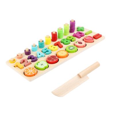 China Eco-friendly Material Wholesale Shape Counting High Quality Wooden Toys For Children's Study And Education for sale