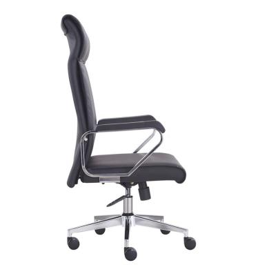 China Custom Modern Luxury Black Adjustable Highback Office Boss Furniture Black Logo 864-1A PU Leather Executive Chair for sale