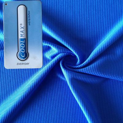 China Shrink-Resistant Grid Dry Wicking Knitted 50 Coolmax 50 Polyester Football Jersey Fabric For Sports for sale