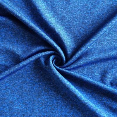 China Anti Pill Heather Knit Cationic Brushed Polyester Spandex Fabric For Sportswear for sale