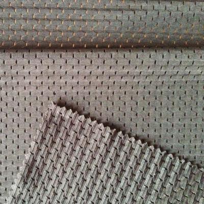 China Anti Pill Dry Fit Breathable Spandex Mesh Sportswear Elastic Hexagonal Nylon Fabric for sale