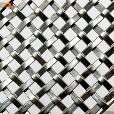 China Plain Weave Decorative Wire Grills Architectural Flat Wire Mesh Crimped Woven Wire Mesh for sale