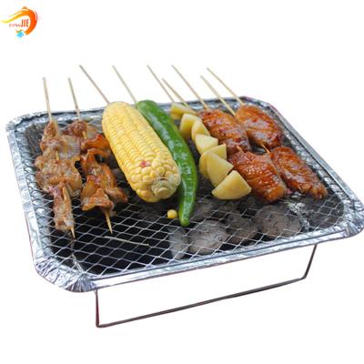 China Adjustable Size Heat Resistant Stainless Steel Instant Grill Disposable Barbecue Wire Mesh for sale