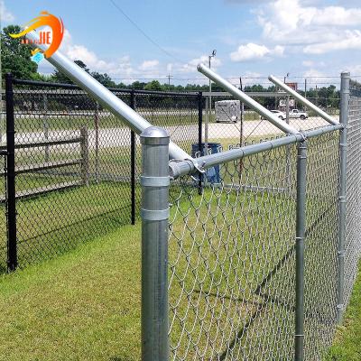 China Easily Assembled Chain Link Fence With Barbed Wire / Chain Link Fence Kit for sale