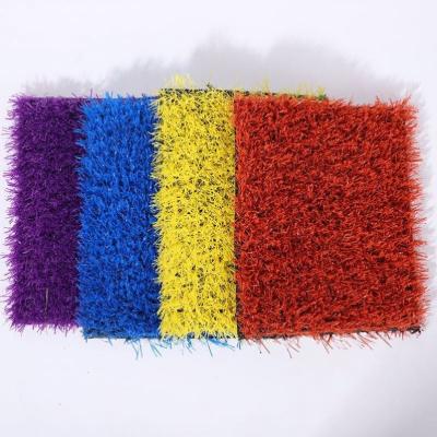 China outdoor garden cheap colored grass artificial grass Decoration Grass Carpet for sale