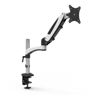 China Charmount Max Full Motion Dual Adjustable Computer Mount Monitor Arm Desk Mount Extendable Stand 300mm*750mm for sale