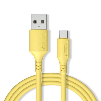 China Wholesale 2a Good Elasticity Macaron Environmental Protection Cable Popular Liquid C Liquid Glue Fast Charging Data Cables For OPPO Xiaomi for sale