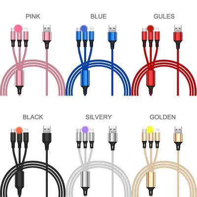 China USB Fast Charger Cable Wholesale 3 In 1 Usb Fast Charging Cables Charger Cable For Mobile Phone for sale