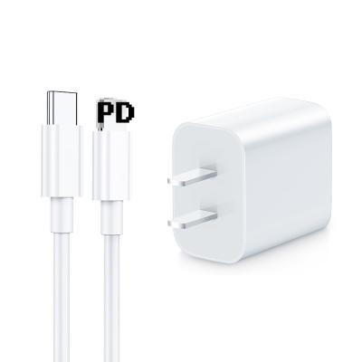 China Mobile Phone Types Original 20W PD Quick Charger Type C to 8 Pin Wall Charger Fast Charging Cable For iPhone 12 for sale