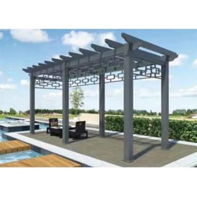 China Fuqian Easily Assembled 2023 Gazebo Aluminum Gazebos Garden Supplies Pavilion Metal Pergola Garages Canopies And Outdoor Parking Lots for sale