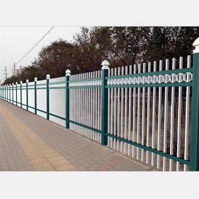 China Easily Assembled Factory Direct Galvanized Steel Picket PVC Coated Wrought Iron Zinc Metal Steel Fence for sale