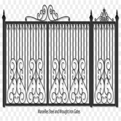 China Easily Assembled Iron Door Privacy Mesh Iron Front Door Wrought Iron Drafting Door for sale