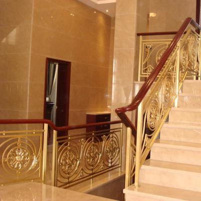 China Luxury Aluminum Glass Staircase Fence Cast Aluminum Metal Garden Road Fence Panels Easily Assembled Modern Black for sale