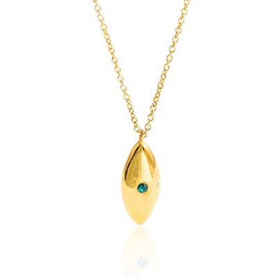 China Hot Selling Women Punk Fashion Crystal Shuttle Juelary Trendy Jewllry Charm Gold Plated Stainless Steel Necklace for sale