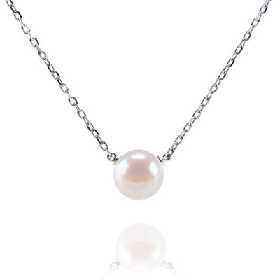 China FASHIONABLE Simple Pearl Necklace Niche Necklace Mothers Day Temperament Gold Plated Pendant Necklace for sale