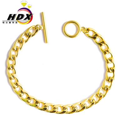 China Cute border men and women foreign trade strain jewelry simple ring clasp titanium steel bracelet for sale