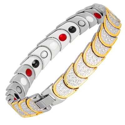 China FASHIONABLE Crescent Therapy Men's Creative Magnetic Bracelet Fashion Stainless Steel Jewelry for sale